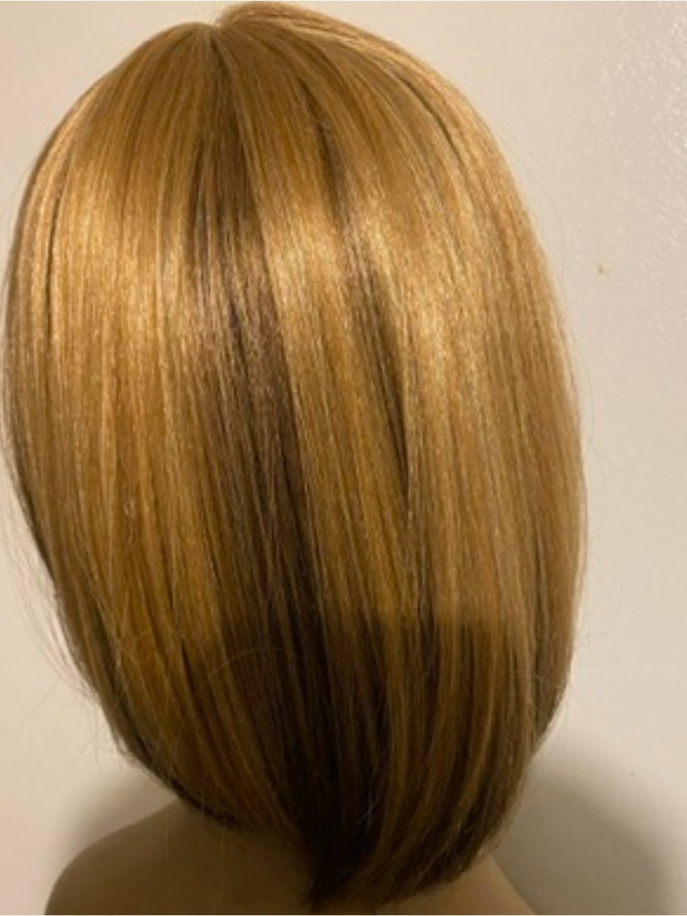 Golden Blonde Straight Women's Wig w/bangs